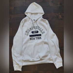 Aeropostale White and Navy Hoodie for Men